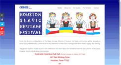 Desktop Screenshot of houstonslavicheritagefestival.com